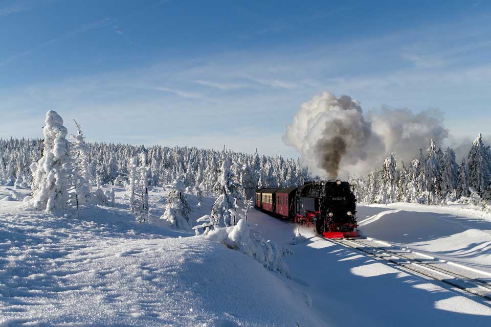 Die Brockenbahn im Winter